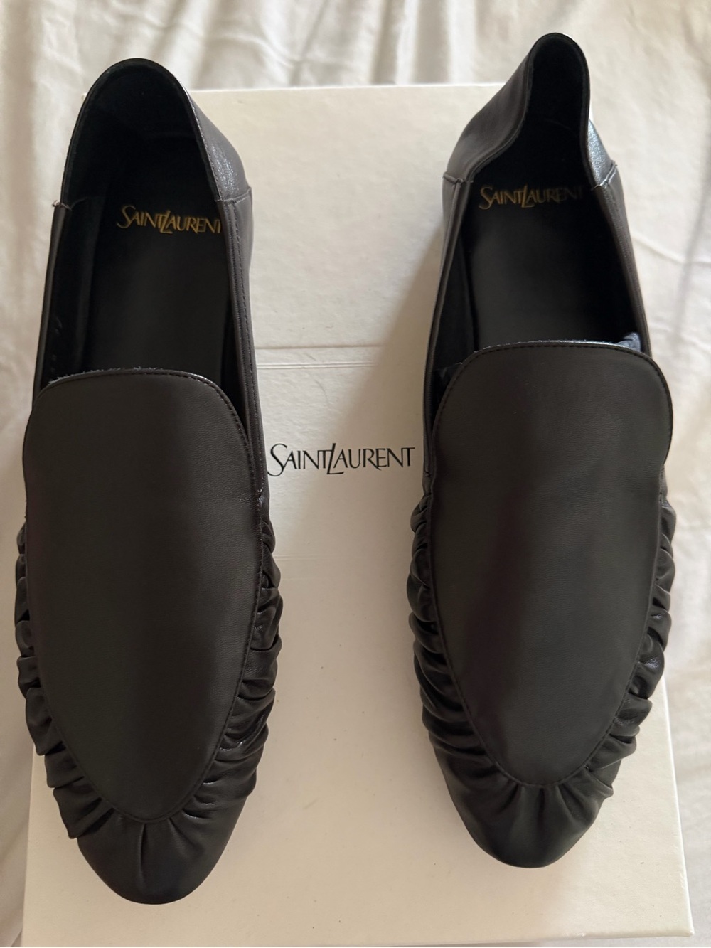 Saint Laurent Black Leather Flats *brand new